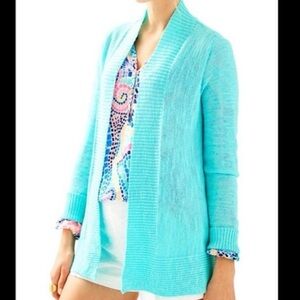 Lilly Pulitzer Aqua Blue Cardigan